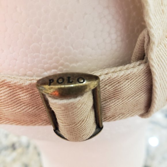 POLO RALPH LAUREN MENS KHAKI "3" POLO PLAYER/PONY LOGO BALL CAP HAT OSFA $49 NWT - Picture 6 of 10